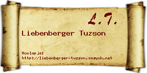Liebenberger Tuzson névjegykártya
